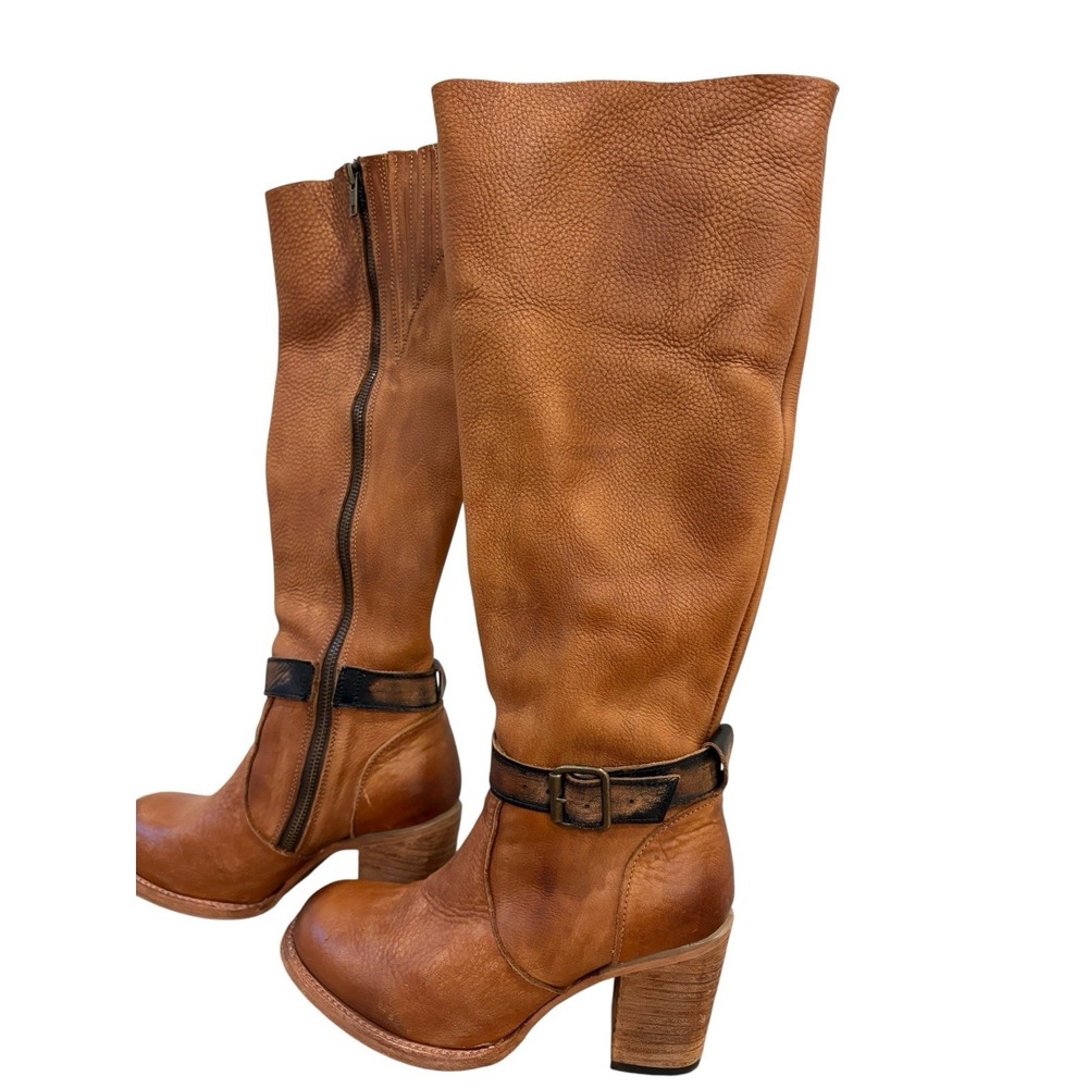 FreeBird Holland Tall Boots Heeled Brown Sz 8 Western Boho Cowgirl - Picture 3 of 13